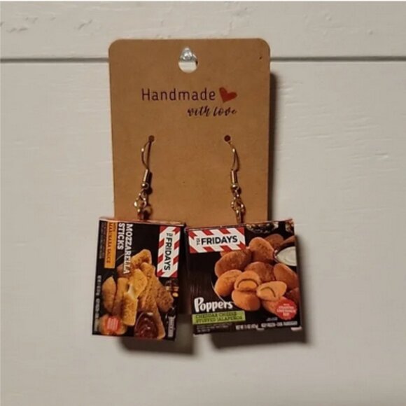 Handmade "TGIF Appetizers" Earrings - Picture 1 of 1